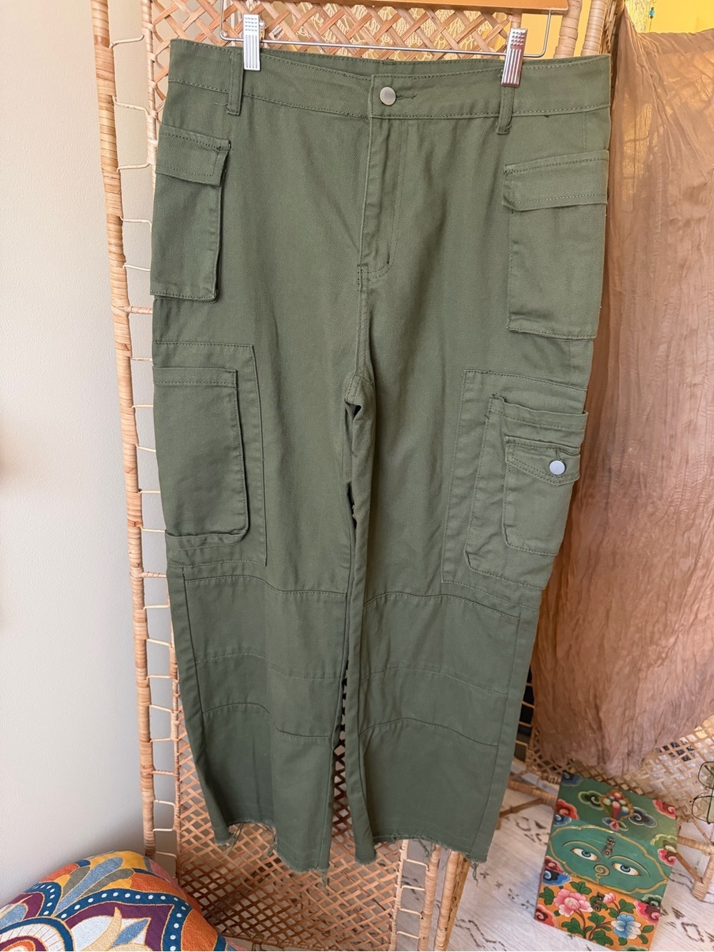 Cargo Olive Green Women's Utility Cargo Pants